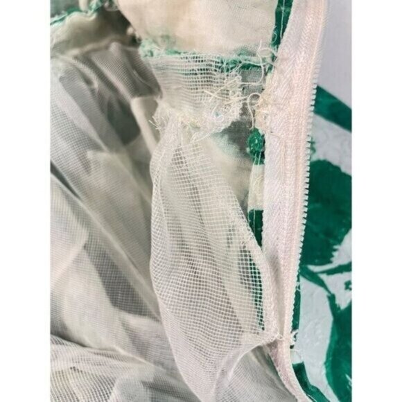 Vintage Henri Bendel Young Timers 1950's Green Floral Maxi Dress Fits 2 4 RARE - Picture 7 of 9